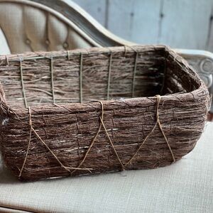 Rustic Brown Woven Basket